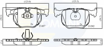 CBP01205 COMLINE Комплект тормозных колодок, дисковый тормоз