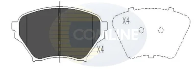 CBP01206 COMLINE Комплект тормозных колодок, дисковый тормоз