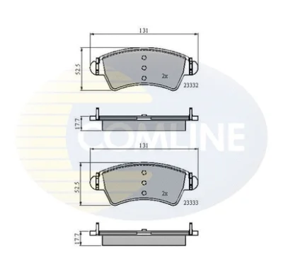 CBP01260 COMLINE Комплект тормозных колодок, дисковый тормоз