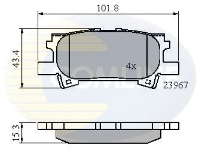 Комплект тормозных колодок, дисковый тормоз COMLINE CBP01279