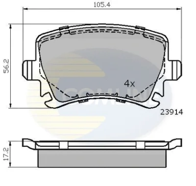 CBP01284 COMLINE Комплект тормозных колодок, дисковый тормоз