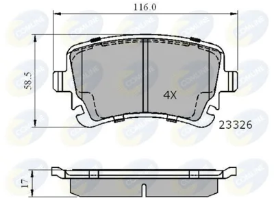 Комплект тормозных колодок, дисковый тормоз COMLINE CBP01313