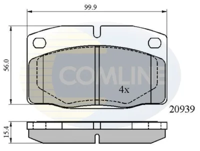 CBP0135 COMLINE Комплект тормозных колодок, дисковый тормоз