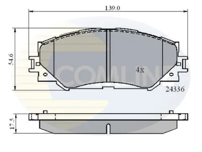 Комплект тормозных колодок, дисковый тормоз COMLINE CBP01515