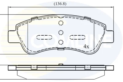 Комплект тормозных колодок, дисковый тормоз COMLINE CBP01525