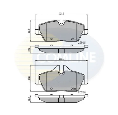 CBP01531 COMLINE Комплект тормозных колодок, дисковый тормоз