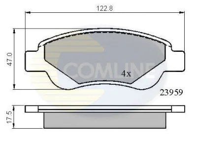 CBP01552 COMLINE Комплект тормозных колодок, дисковый тормоз