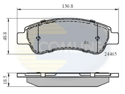 CBP01604 COMLINE Комплект тормозных колодок, дисковый тормоз