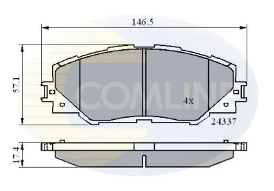 CBP01625 COMLINE Комплект тормозных колодок, дисковый тормоз