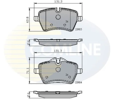 CBP01673 COMLINE Комплект тормозных колодок, дисковый тормоз