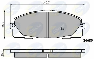 CBP01706 COMLINE Комплект тормозных колодок, дисковый тормоз