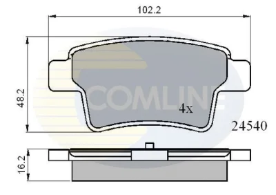 CBP01713 COMLINE Комплект тормозных колодок, дисковый тормоз