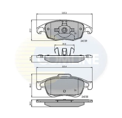 Комплект тормозных колодок, дисковый тормоз COMLINE CBP01719