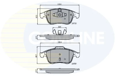 Комплект тормозных колодок, дисковый тормоз COMLINE CBP01725