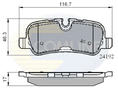 CBP02021 COMLINE Комплект тормозных колодок, дисковый тормоз