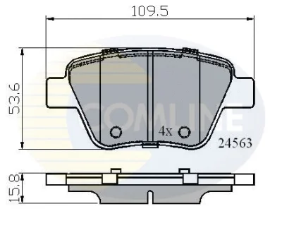 CBP02022 COMLINE Комплект тормозных колодок, дисковый тормоз