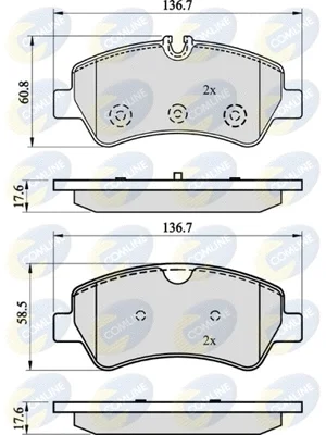 CBP02143 COMLINE Комплект тормозных колодок, дисковый тормоз