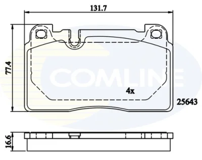 Комплект тормозных колодок, дисковый тормоз COMLINE CBP02302