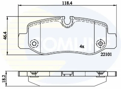 CBP02315 COMLINE Комплект тормозных колодок, дисковый тормоз