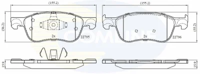 CBP02368 COMLINE Комплект тормозных колодок, дисковый тормоз