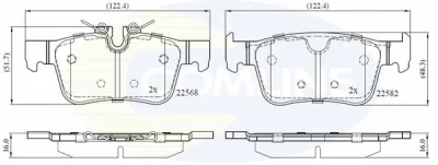 CBP02375 COMLINE Комплект тормозных колодок, дисковый тормоз