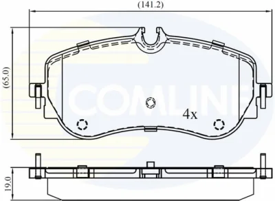 Комплект тормозных колодок, дисковый тормоз COMLINE CBP02387