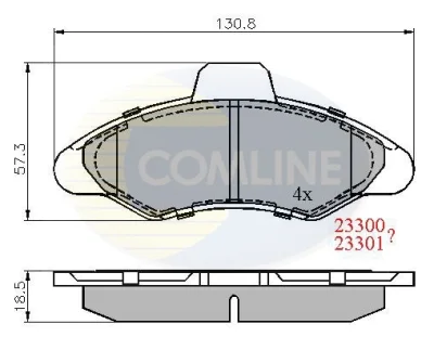 CBP0393 COMLINE Комплект тормозных колодок, дисковый тормоз
