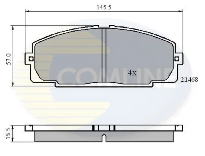 Комплект тормозных колодок, дисковый тормоз COMLINE CBP0459