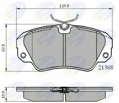 CBP0493 COMLINE Комплект тормозных колодок, дисковый тормоз