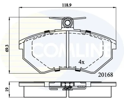 CBP0511 COMLINE Комплект тормозных колодок, дисковый тормоз