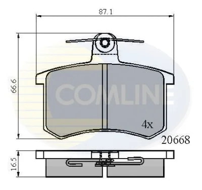 CBP0558 COMLINE Комплект тормозных колодок, дисковый тормоз