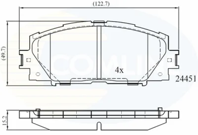 CBP06014 COMLINE Комплект тормозных колодок, дисковый тормоз