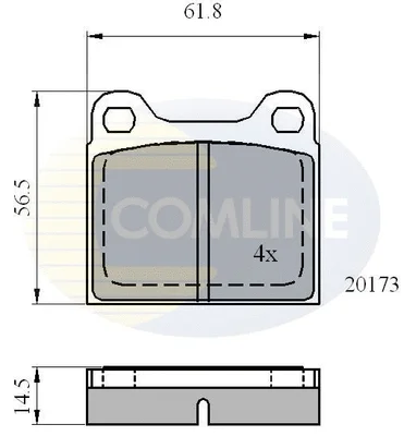 Комплект тормозных колодок, дисковый тормоз COMLINE CBP0731