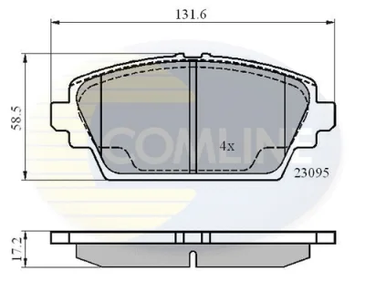 CBP0802 COMLINE Комплект тормозных колодок, дисковый тормоз