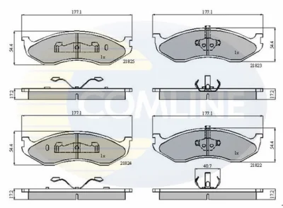 CBP0845 COMLINE Комплект тормозных колодок, дисковый тормоз