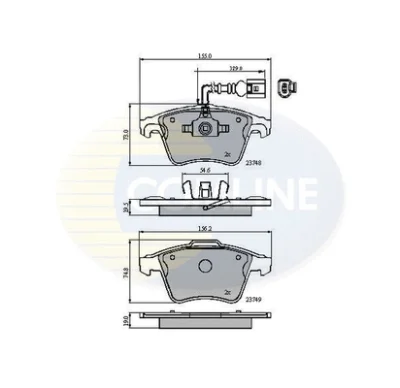 CBP11311 COMLINE Комплект тормозных колодок, дисковый тормоз