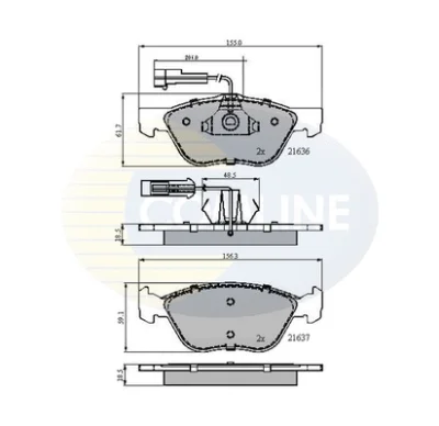 CBP1897 COMLINE Комплект тормозных колодок, дисковый тормоз