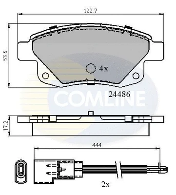 CBP21554 COMLINE Комплект тормозных колодок, дисковый тормоз