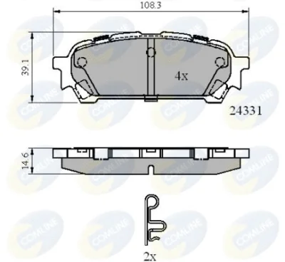 Комплект тормозных колодок, дисковый тормоз COMLINE CBP31775