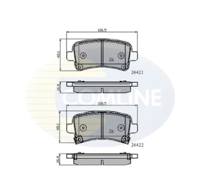 Комплект тормозных колодок, дисковый тормоз COMLINE CBP31795