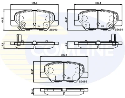 CBP32238 COMLINE Комплект тормозных колодок, дисковый тормоз