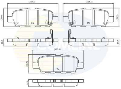 CBP32445 COMLINE Комплект тормозных колодок, дисковый тормоз