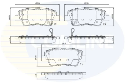 CBP32694 COMLINE Комплект тормозных колодок, дисковый тормоз