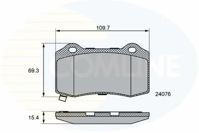 Комплект тормозных колодок, дисковый тормоз COMLINE CBP36065