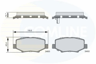 Комплект тормозных колодок, дисковый тормоз COMLINE CBP36091