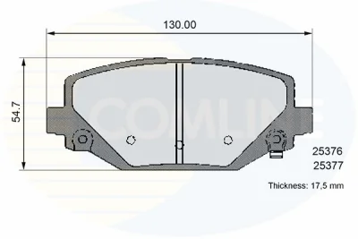 Комплект тормозных колодок, дисковый тормоз COMLINE CBP36102