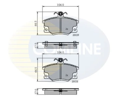 CBP4137 COMLINE Комплект тормозных колодок, дисковый тормоз