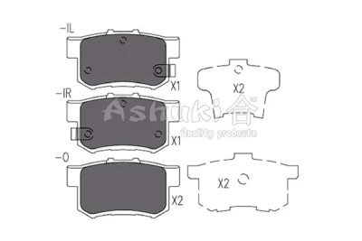 H026-20 ASHUKI by Palidium Комплект тормозных колодок, дисковый тормоз