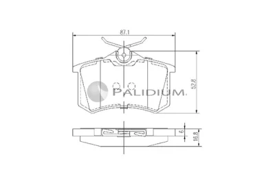 P1-1172 ASHUKI by Palidium Комплект тормозных колодок, дисковый тормоз