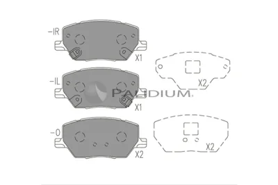 P1-1534 ASHUKI by Palidium Комплект тормозных колодок, дисковый тормоз